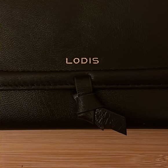 Brand New Lodis Genuine Leather Black Elia Medium Flap Wallet Compact RFID - Picture 2 of 16